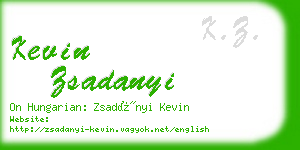 kevin zsadanyi business card